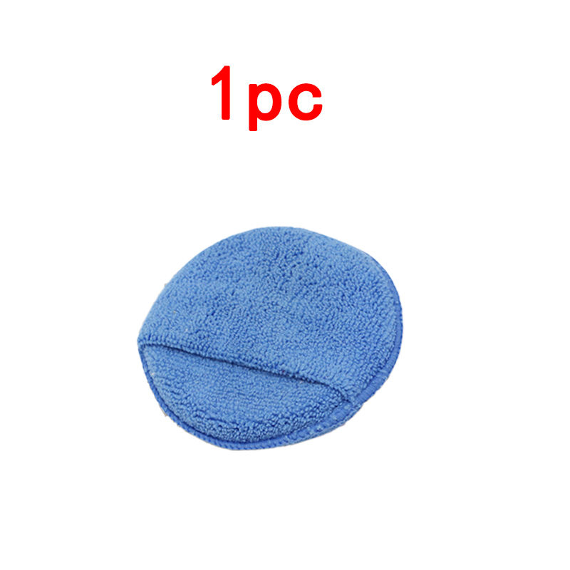 Thumbnail: 1/2/3pcs 5-inch Round Car Care Microfiber Pocket Sponge Auto Wax Applicator Pad