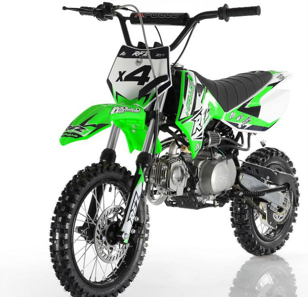 Thumbnail: Black color 2021 Brand New Dirtbike Apollo DB-X 4 110cc Racing RFZ Dirt Bik..