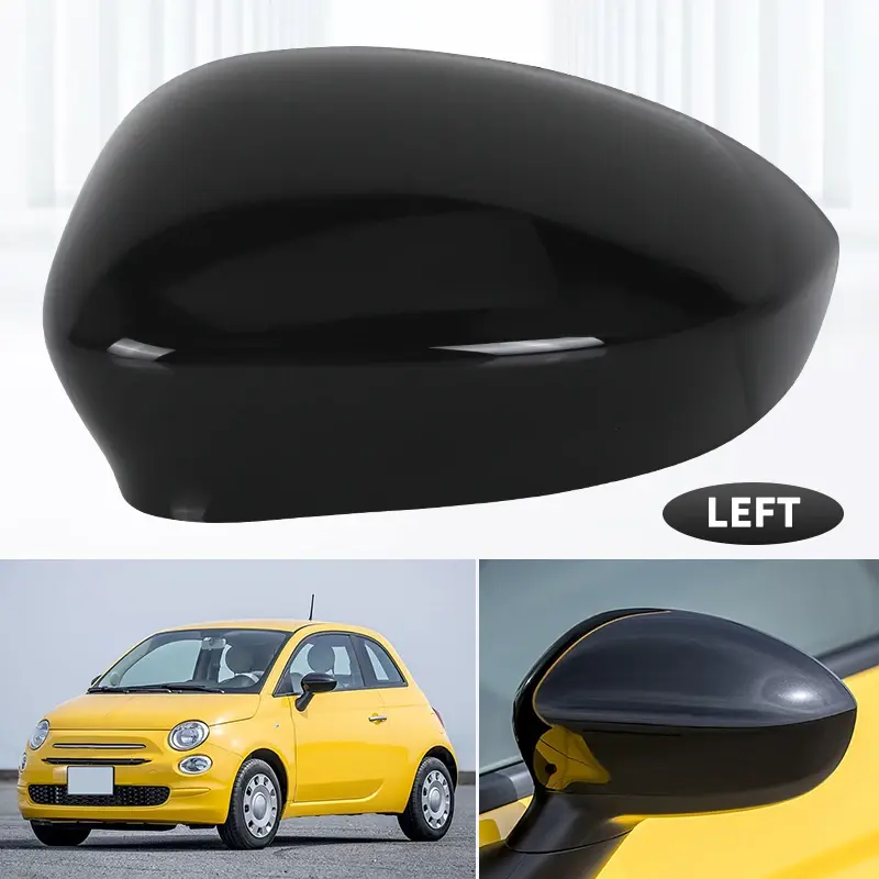 Thumbnail: Car Door Wing Side Rearview Mirror Cap Cover Replacement For Fiat 500 500C GRAND