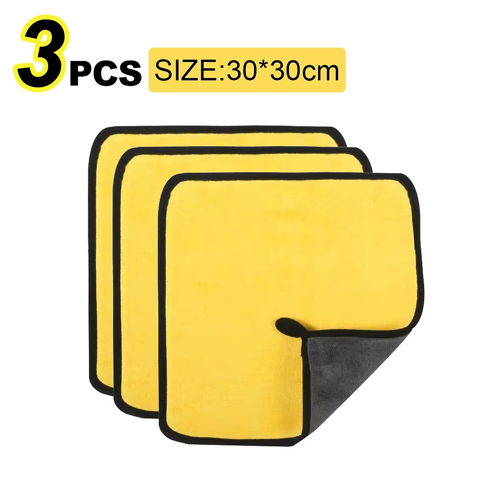 Thumbnail: 5/10Pcs Microfiber Car Wash Towels Double Layer Drying & Cleaning Cloths (E)