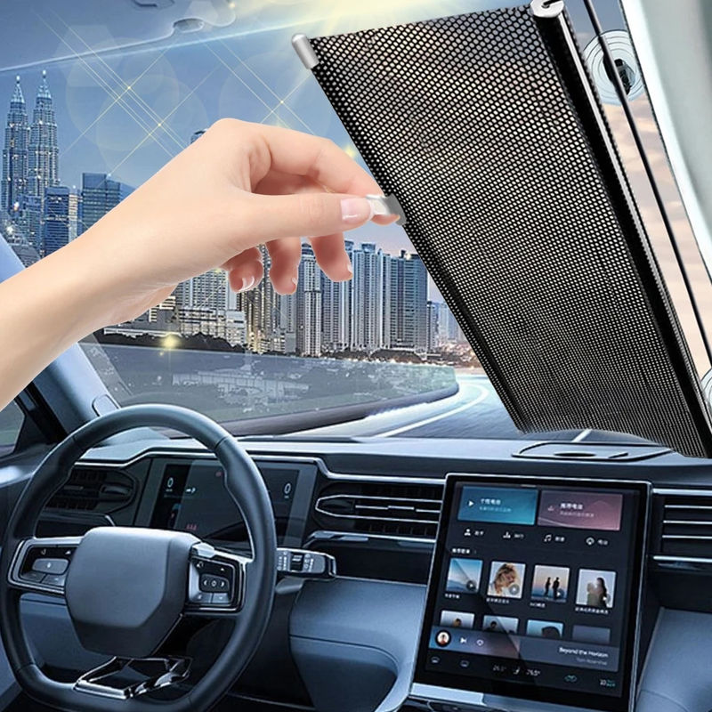 Car Auto Retractable Sun Shade Protector Parasol Front Window Sunshade Cover Cur