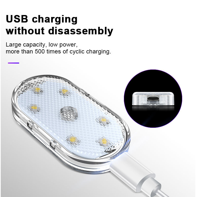 Thumbnail: BLALION Car LED Touch Lights Wireless Interior Light Magnetic Auto Door Light Ro