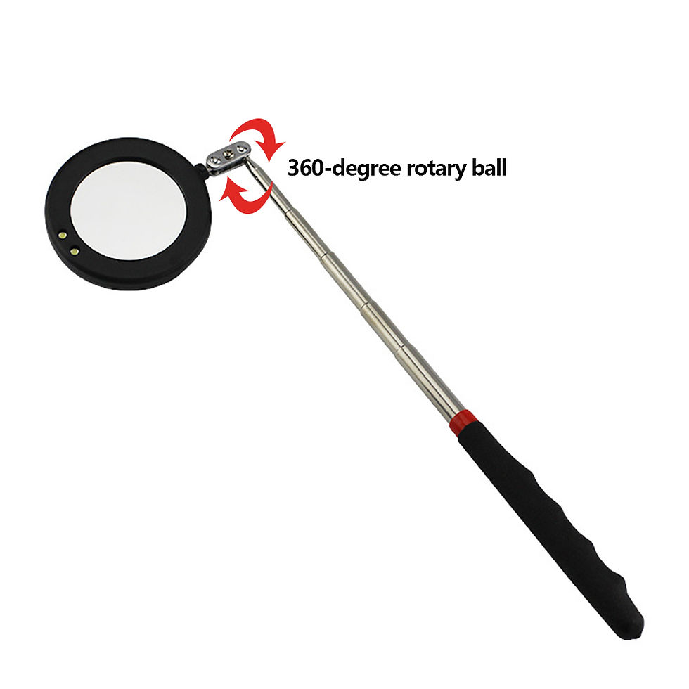 Thumbnail: 50mm Extensible Car Telescopic Detection Lens Round Inspection Mirror 360 Repair