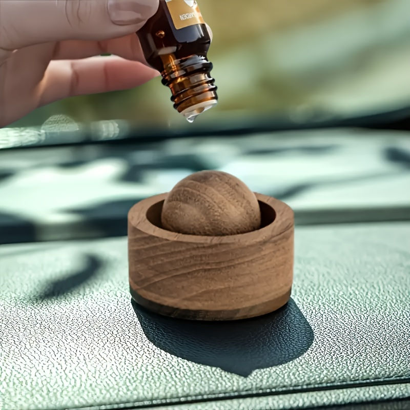 Car & Home Essential Oil Diffuser - Made of Wood Mini Cute Natural Fragrance Dif