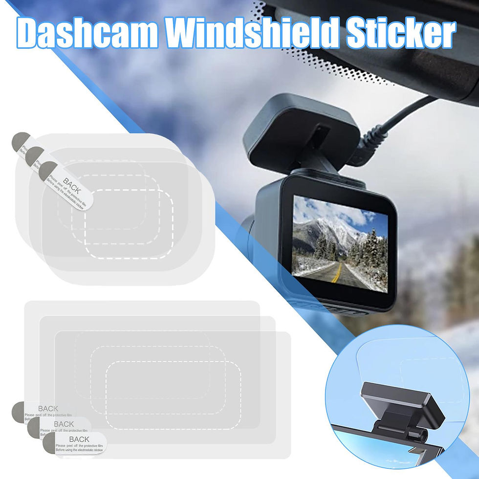 Thumbnail: 6pcs Electrostatic Films For Dashboard Cameras Windshield Mount Dashcams Stabili