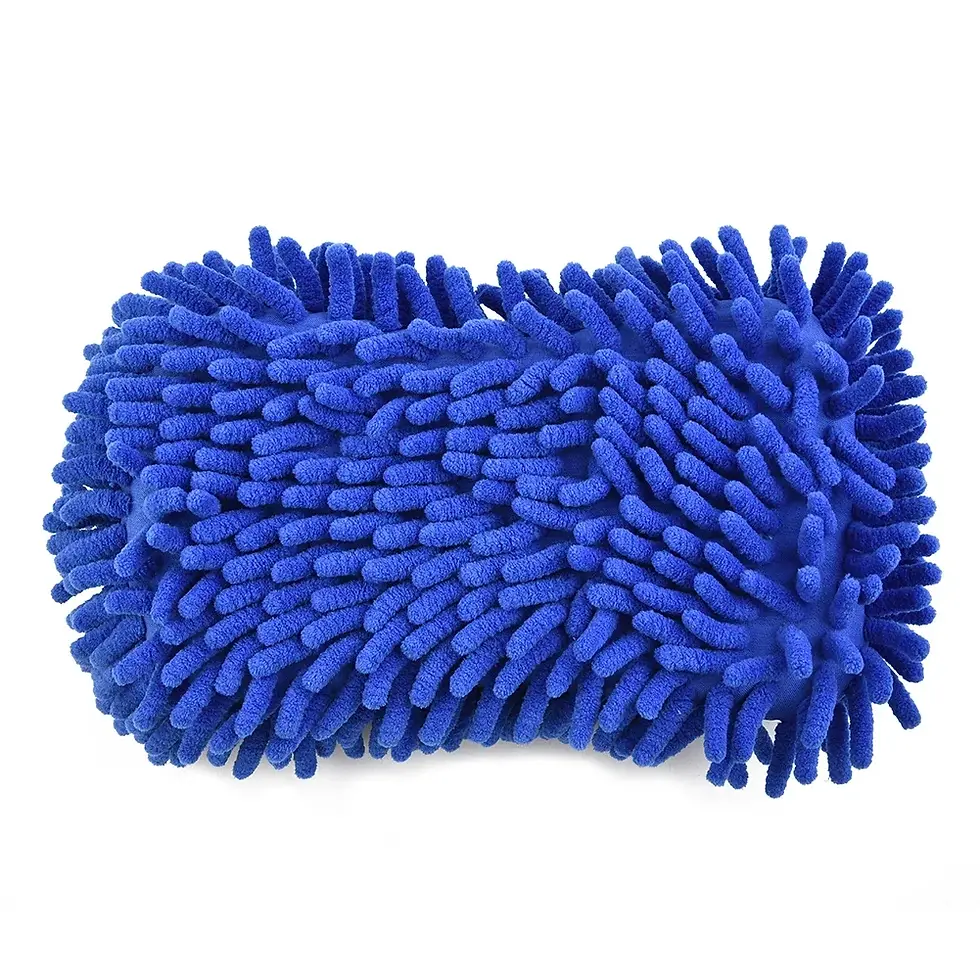 Thumbnail: 1 Pc Blue Microfiber Chenille Car Wash Sponge Care Washing Brush Pad Cleaning To