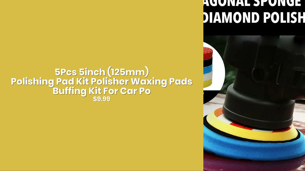 Thumbnail: 5Pcs 5inch (125mm) Polishing Pad Kit Polisher Waxing Pads Buffing Kit For Car Po