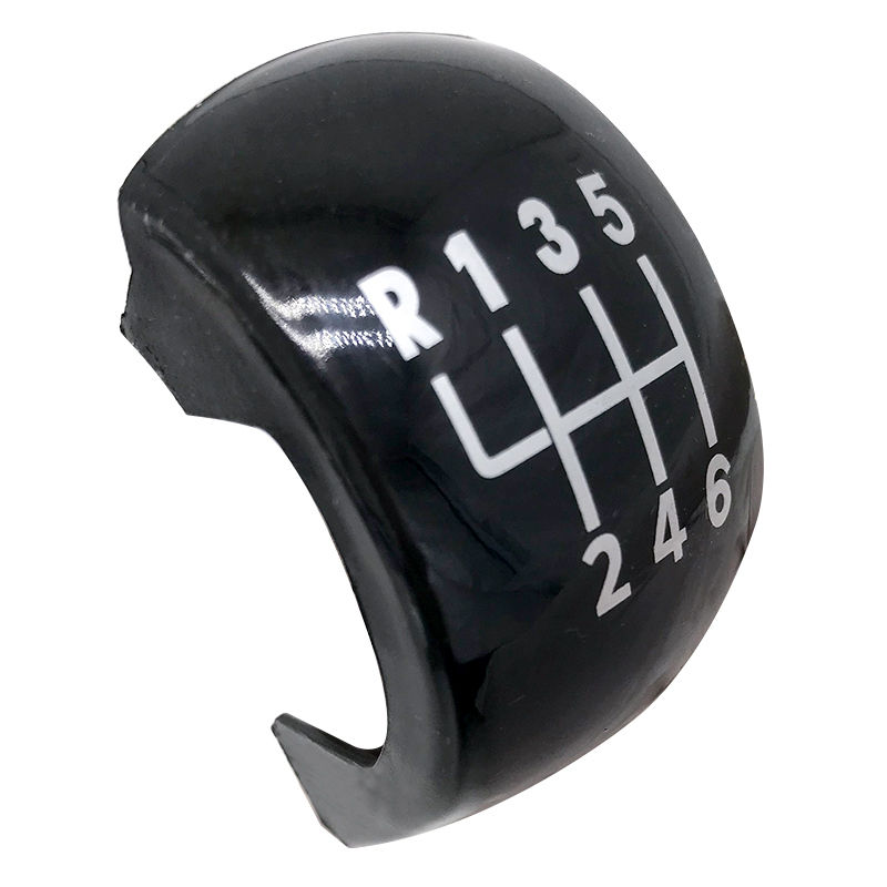Thumbnail: 5 / 6 Speed Gear Shift Knob Stick Button Cap Cover Plastic Chrome Black Silver F