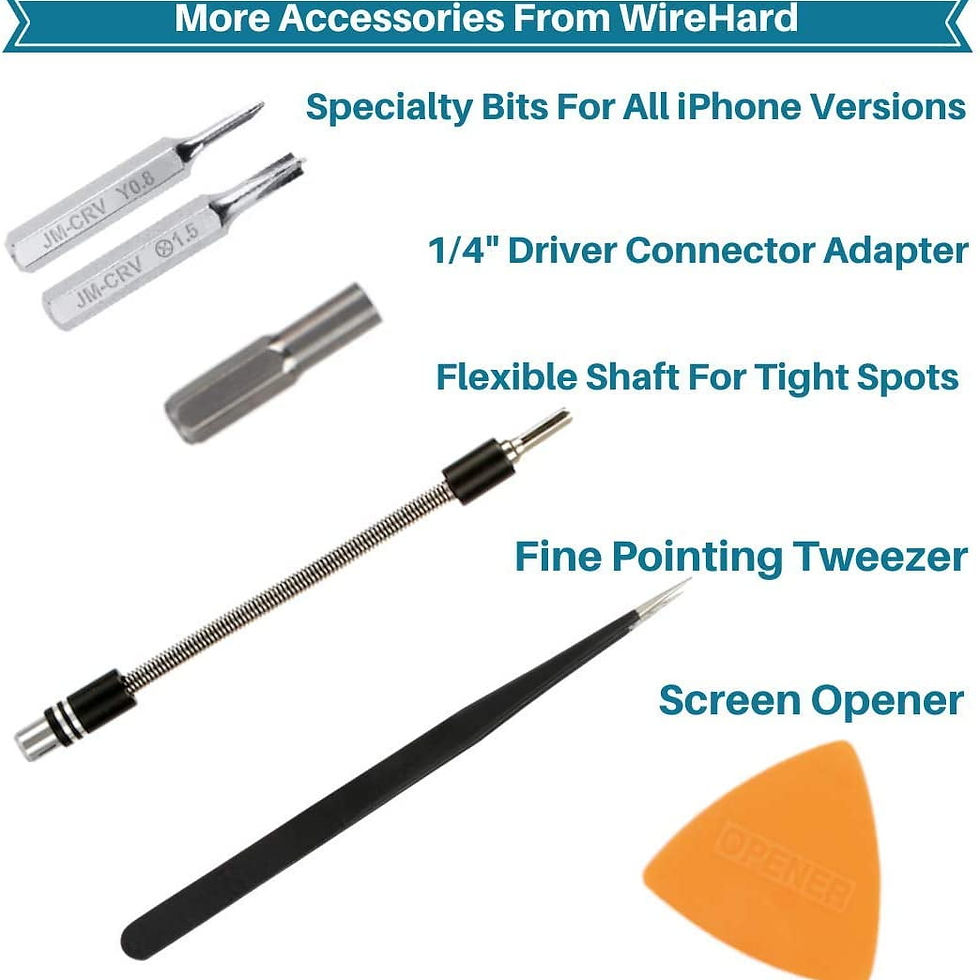 Thumbnail: WIREHARD 62 in 1 Multi-Bit Precision Screwdriver Set Magnetic iPhone and Co..