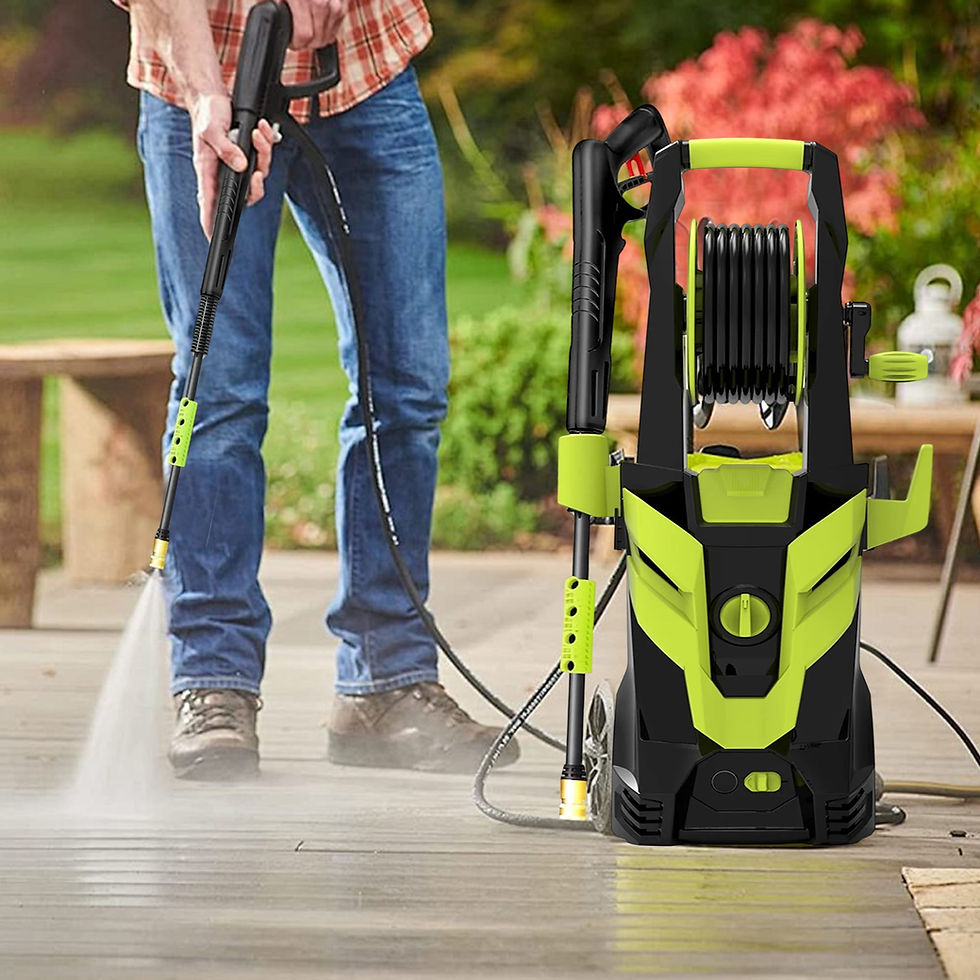 Thumbnail: Fenbeli Electric Pressure Washer, 3800 PSIMAX, 2.4 GPM 20 ft Hose & Reel, 4..