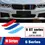 Thumbnail: 3D M Front Grille Trim Sport Strips grill Cover Performance Stickers For 2010-20