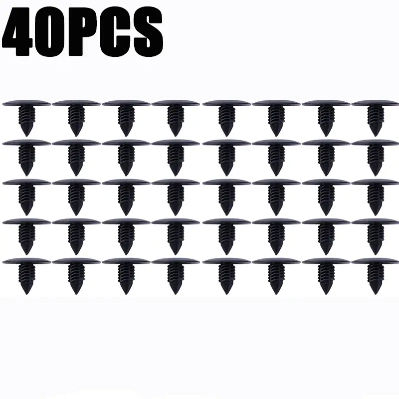 Thumbnail: 10mm Auto Screws Fasteners Car Wheel Cover Mudguard Bumper Mounting Clips Black