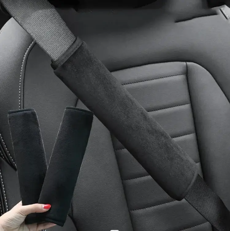 2pc Universal Car Safety Belt Cover Adjustable Seat Belt Cover Shoulder Strap Co