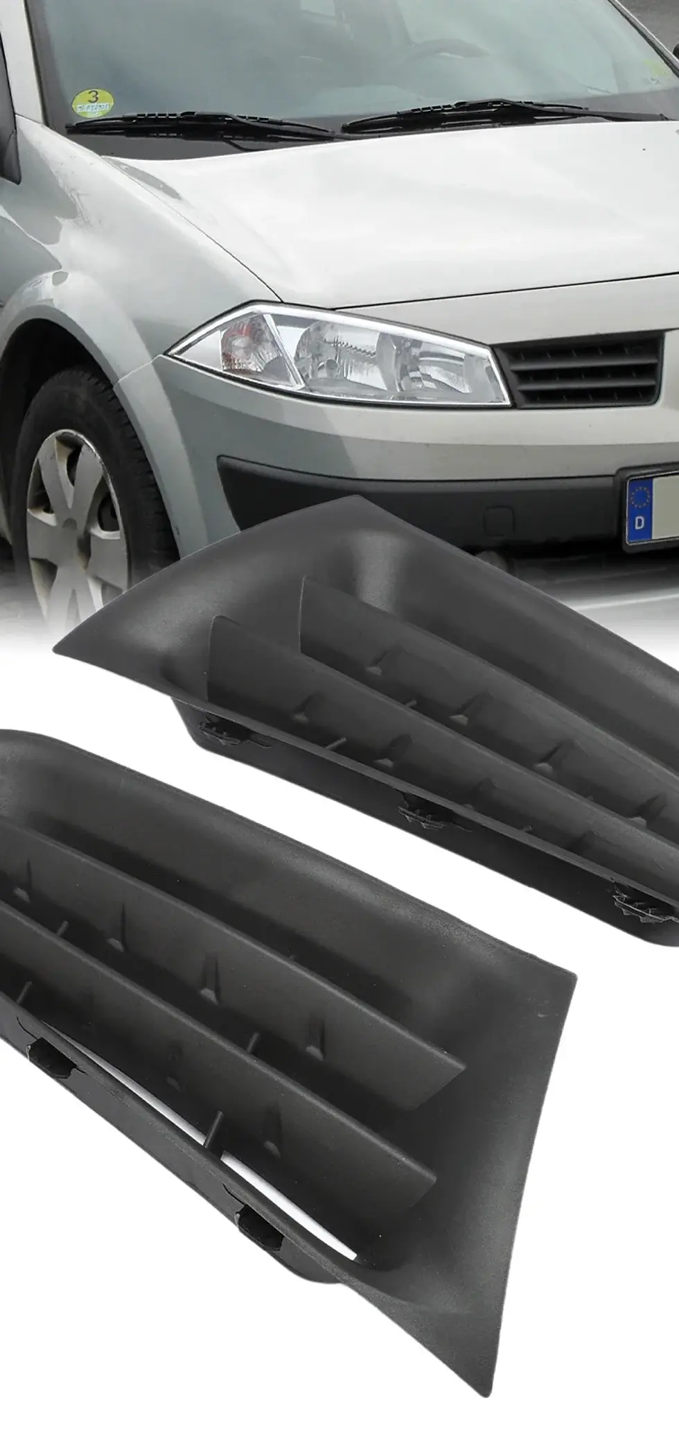 Thumbnail: 1 Pair Left & Right Front Bumper Grille 7701474478 for Renault Megane 2 2006-200