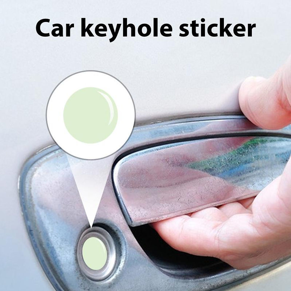 Thumbnail: Car Door Lock Stickers 4PCS Anti-Blocking Car Door Lock Screw Protector Key Deco