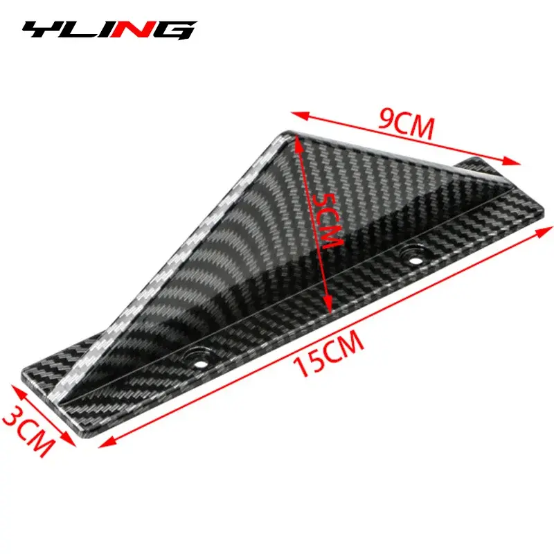 Thumbnail: 4pcs Car Shark Fin Universal Triangular Rear Bumper Diffuser Spoiler Protector C