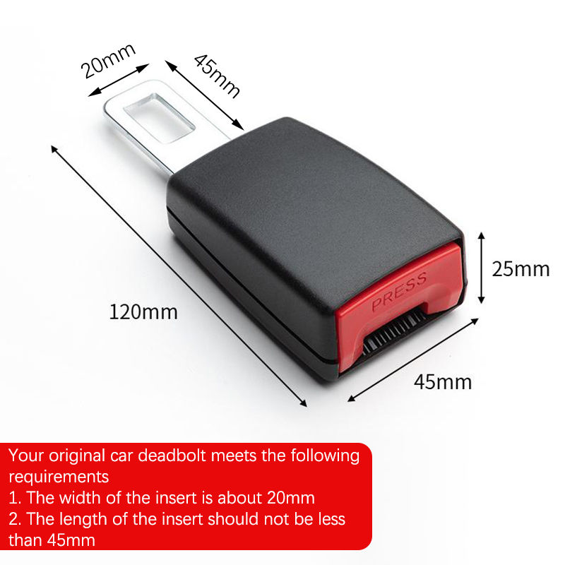 Thumbnail: New Car Seat Belt Buckle Clip Extender Car Safety Insuance Belts Extender Safety