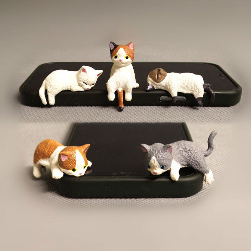Thumbnail: New Cute Car Center Console Decoration Ornaments Kitten Action Figure Auto Dashb