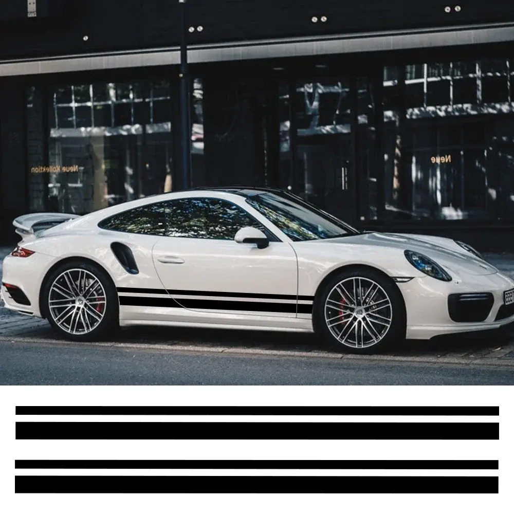 2PCS Universal Car Side Body Waist Line Stickers Auto Accessories For BMW Suzuki