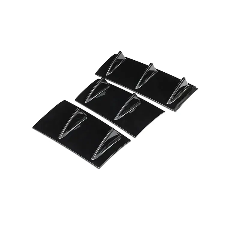 Thumbnail: 3Pcs/set Universal Car Rear Bumper Spoiler Lip Diffuser 7-Fin Diffuser Lip For B