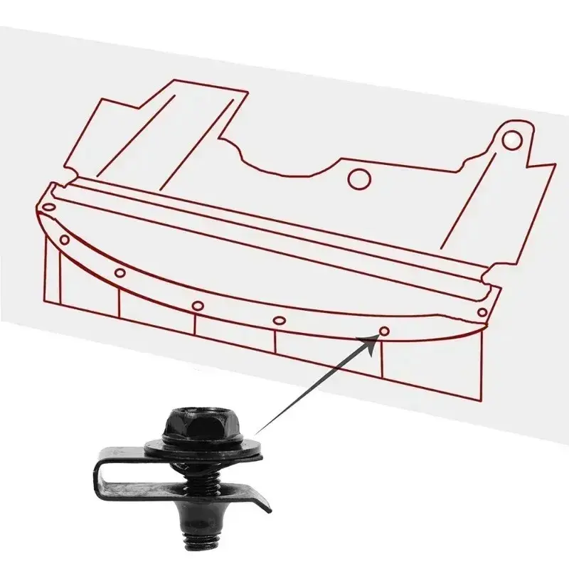 Thumbnail: Car Body Bolts & U-nut Clips M4/M5 Engine Cover Undertray Splash Shield Guard Bu