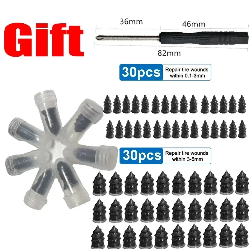 Thumbnail: 20/60Pcs Car Motorcycle Vacuum Tyre Repair Nails Truck Scooter Bike Tire Punctur