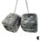 Thumbnail: 2pcs Long Hair Hot Stamping Dot Dice Plush Toy Cube Pendant Car Ornament Sieve A