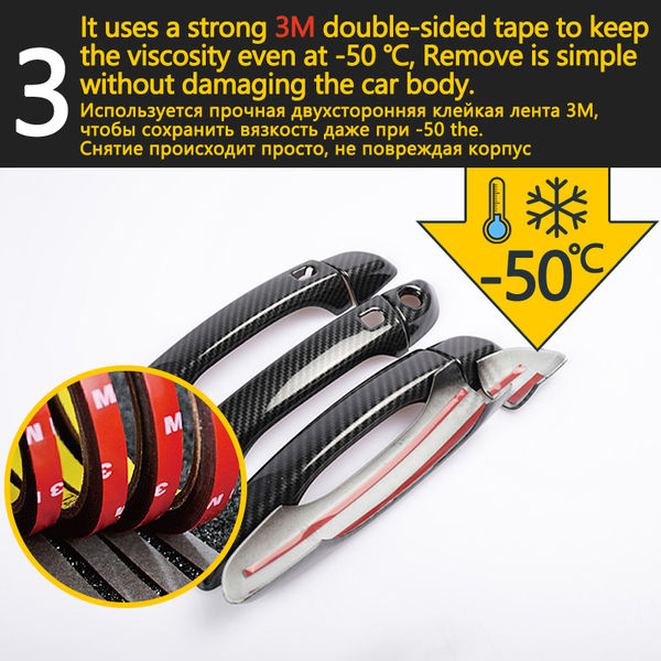 Thumbnail: Carbon Fiber Door Handle Cover Accessories for Ford Mustang Shelby GT GT500 2005
