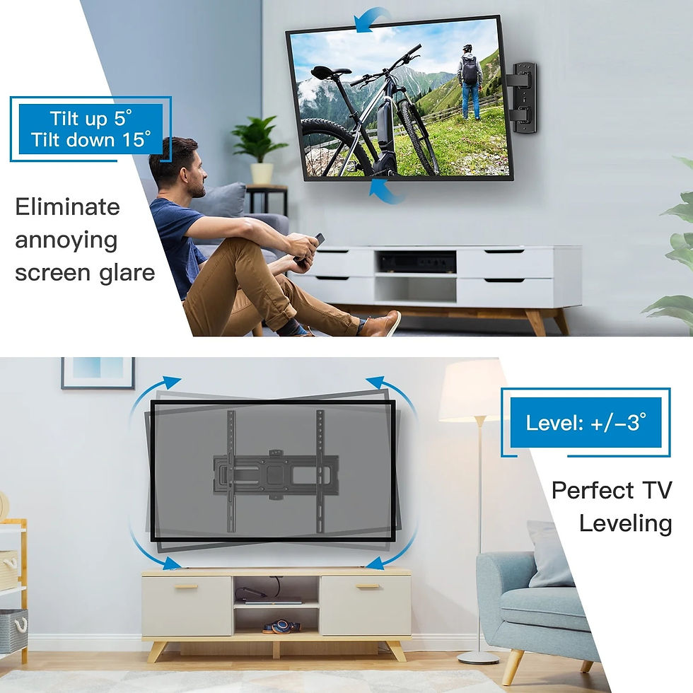 Thumbnail: MountFTV Full Motion TV Wall Mount Bracket for 32-65 inch LED LCD OLED Flat..