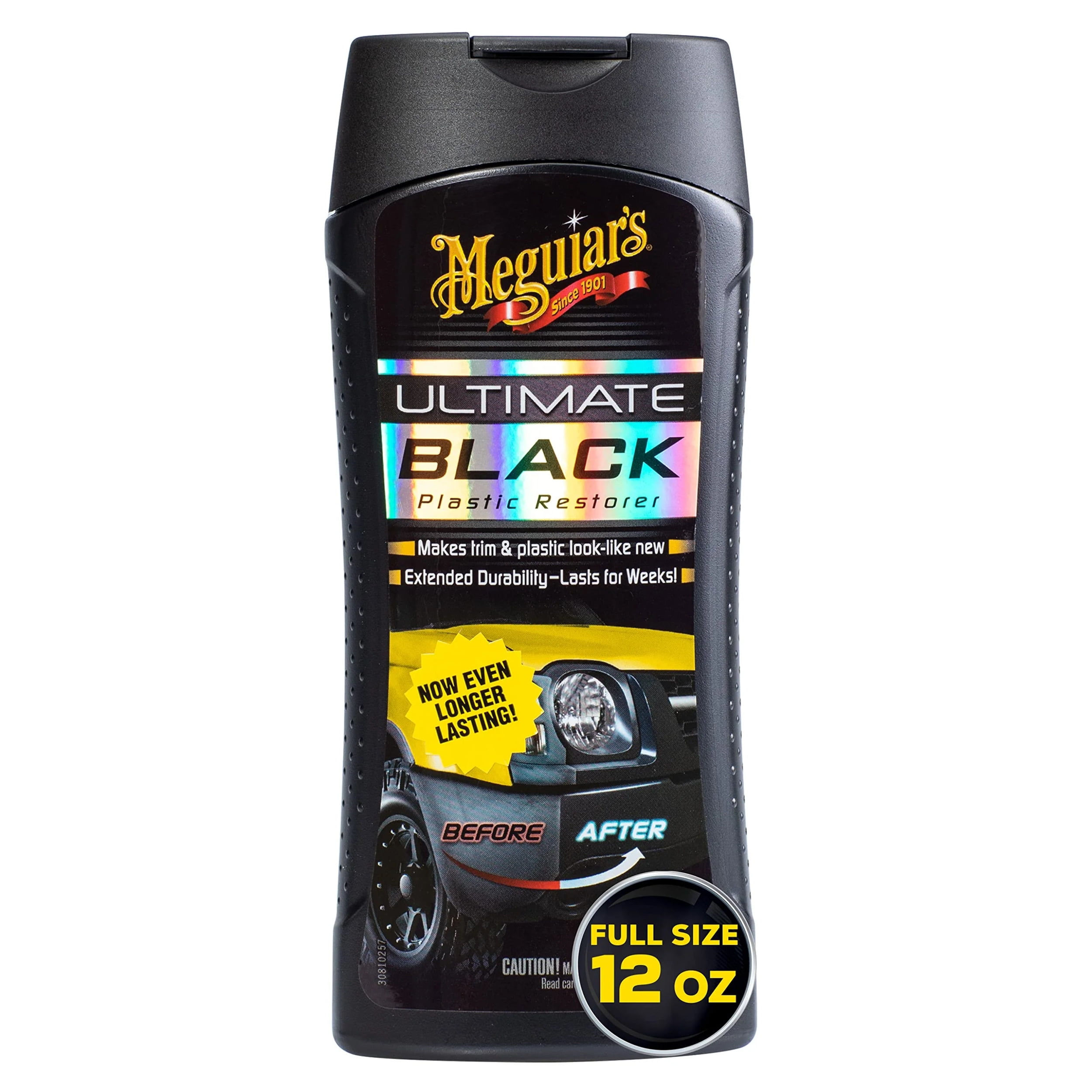 Meguiar's Ultimate Black Plastic Restorer - Restores Black Plastic & Faded ..
