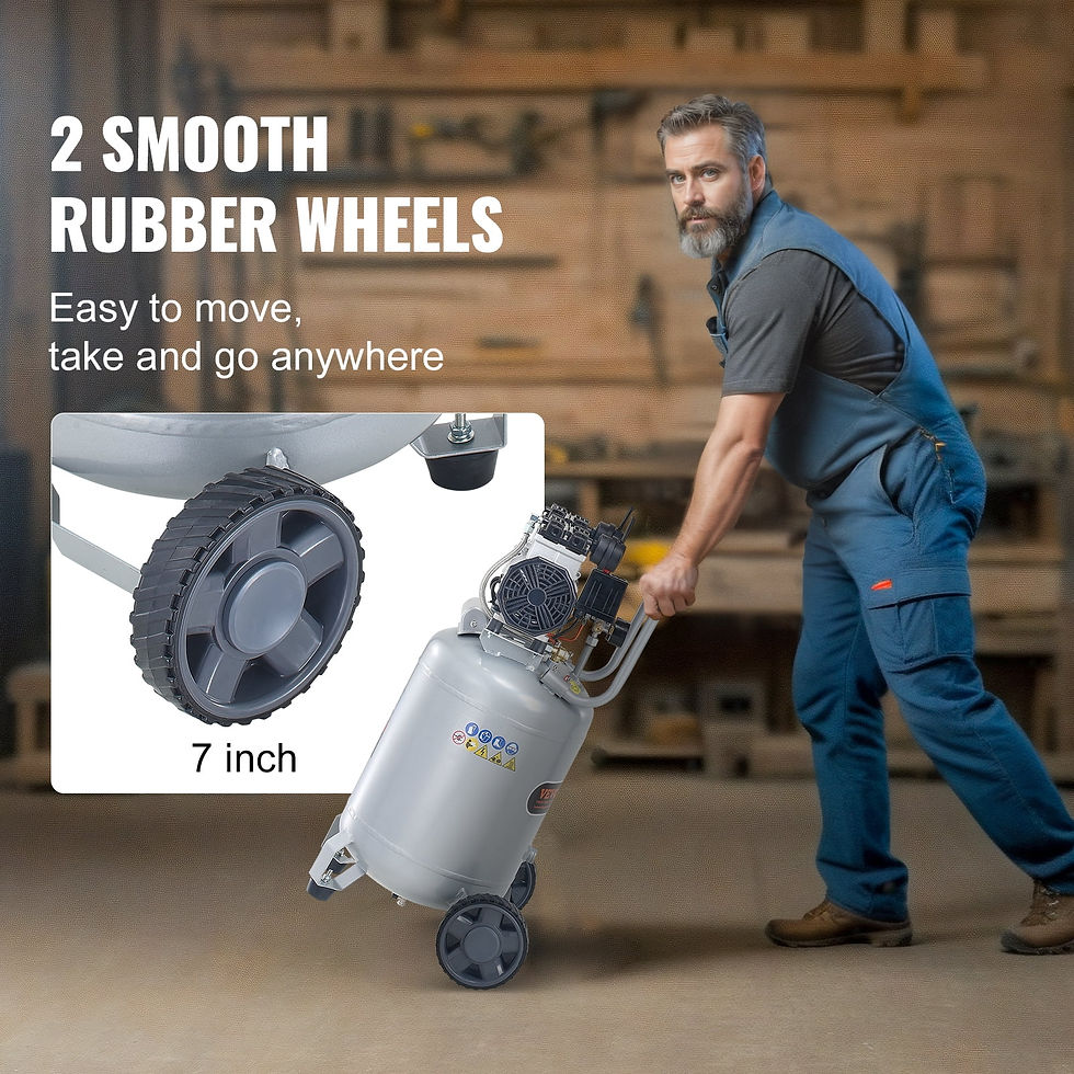 Thumbnail: SKYSHALO Air Compressor, 13 Gallon 2HP 4.6 SCFM@90PSI Oil-Free Air Compress..