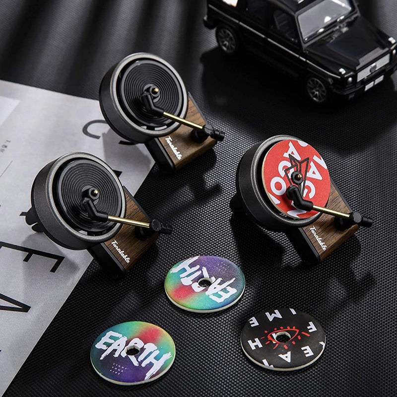 Thumbnail: Car Air Freshener Car Fragrance Diffusers Clips in Retro Style Record Player Des
