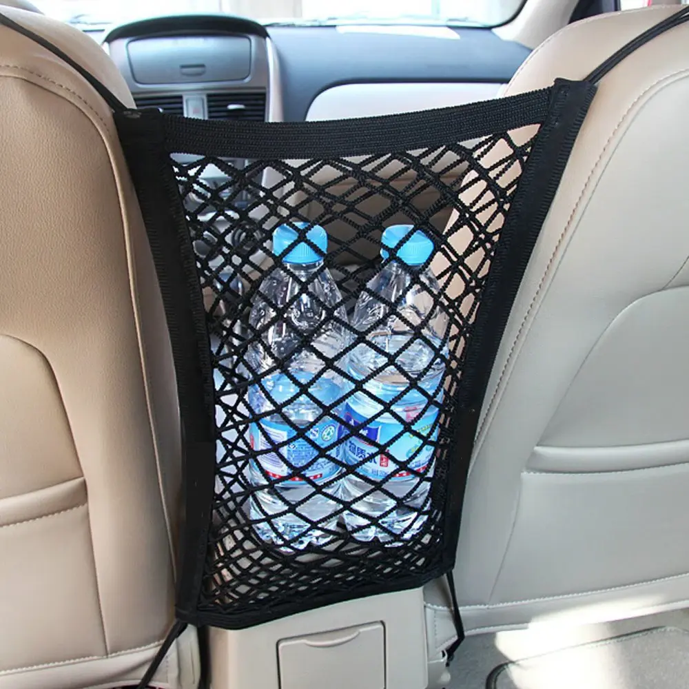 Universal 24X29cm Nylon Elastic Mesh Net /Between Car Seat Back Storage Mesh