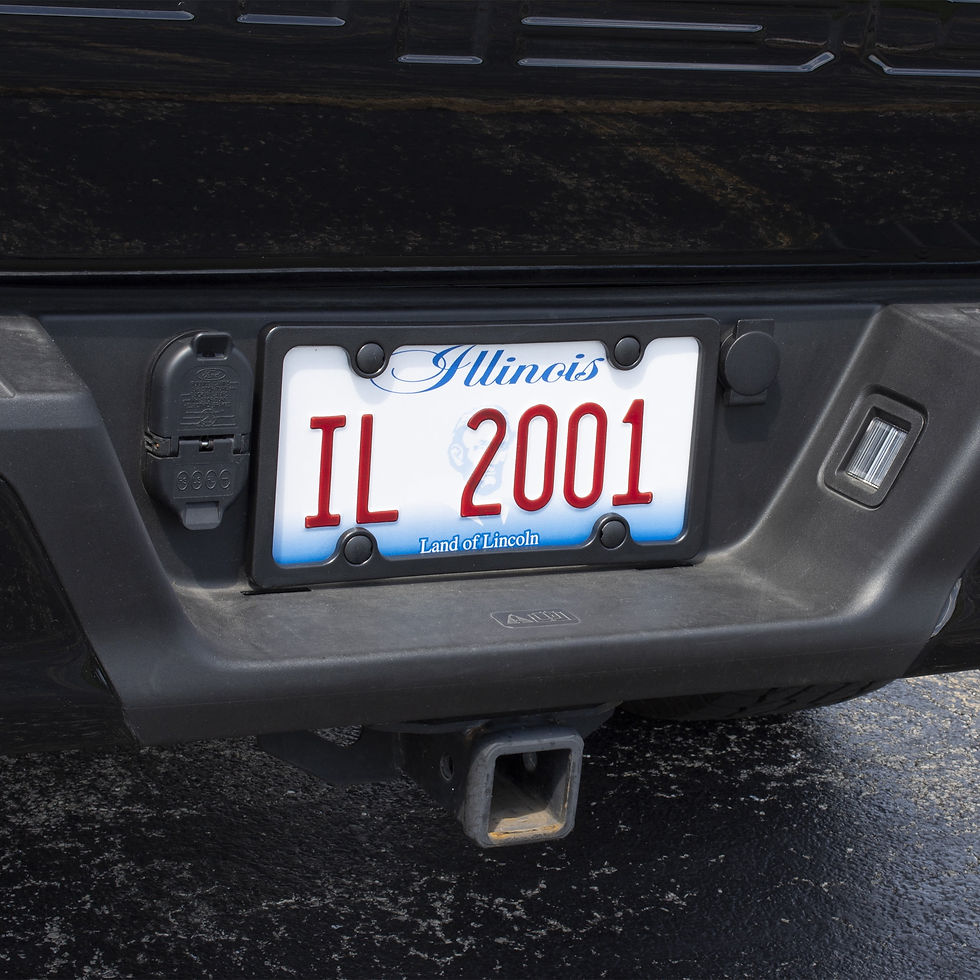 Thumbnail: Auto Drive Plastic License Plate Frame with Fasteners, Black