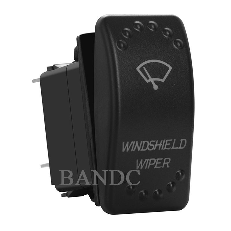 Thumbnail: WINDSHIELD WIPER Rocker Switch 7P ON-OFF-ON DPDT Toggle Switch + Wire for Car Bo