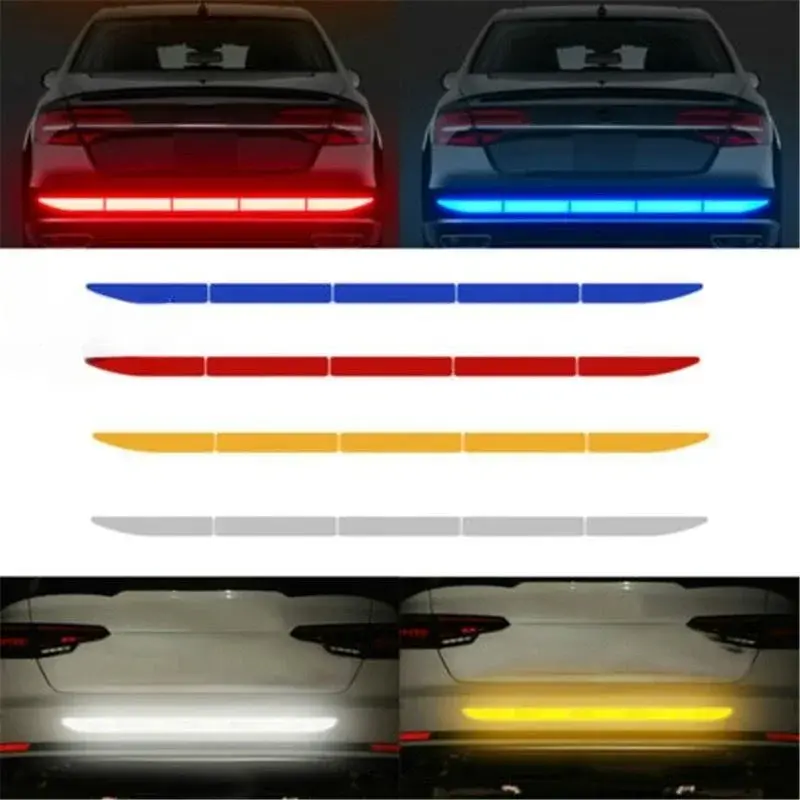 Car Reflective Sticker Anti-collision Warn Strip Tape Bumper Safety Stickers Dec