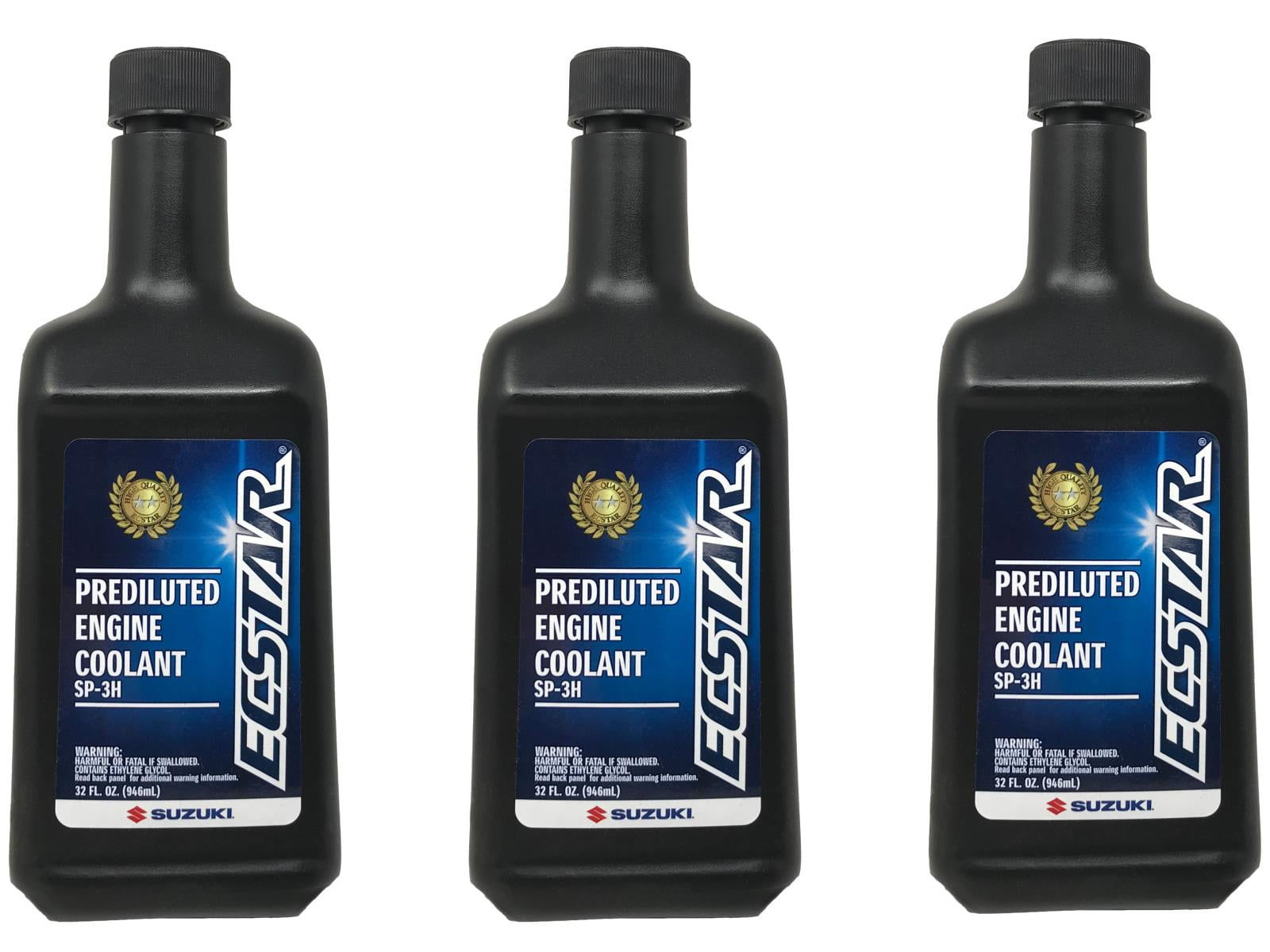 Suzuki Genuine OEM Ecstar Prediluted Engine Coolant 990A0-02E10-01Q - 3 Pac..