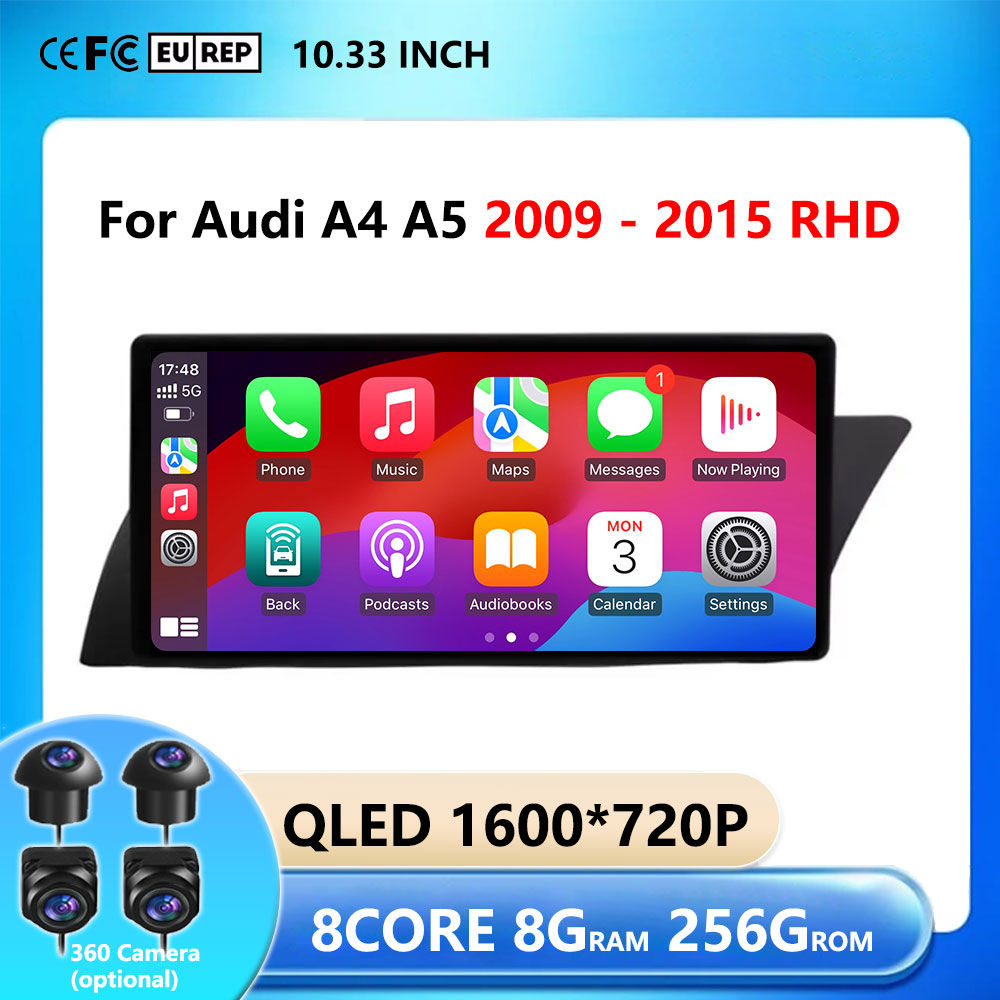 Car Radio Multimedia Player For Audi A4 A5 2009 - 2015 Right Hand Drvie Android