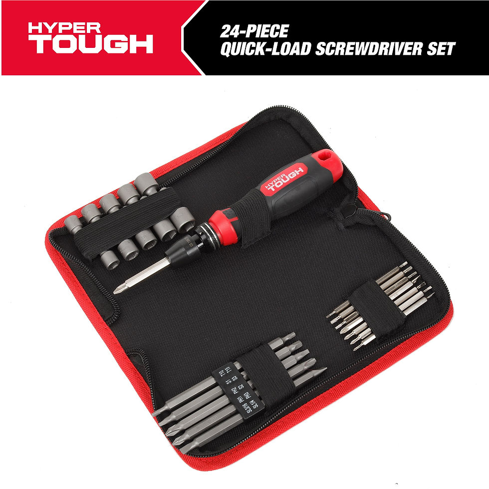 Thumbnail: Hyper Tough 24-Piece Quick-Load Screwdriver Set, Model 42432