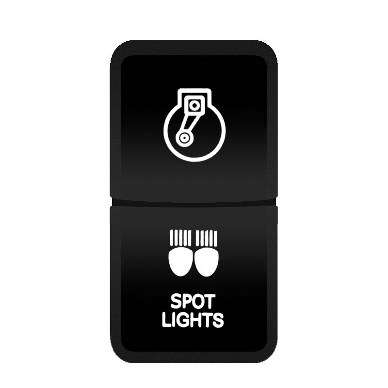 Thumbnail: 12V Orange White Led Dual Push Button Switch for Toyota Prado 4Runner Landcruise