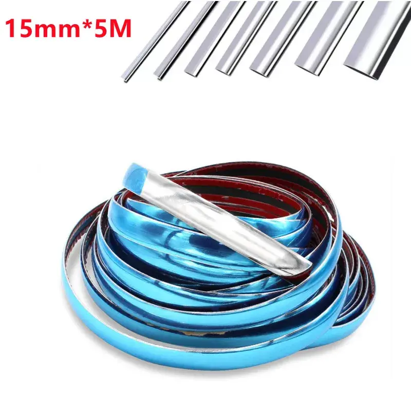 Thumbnail: Exterior Car Chrome Body Strip Bumper Auto Door Protector Moulding Styling Trim