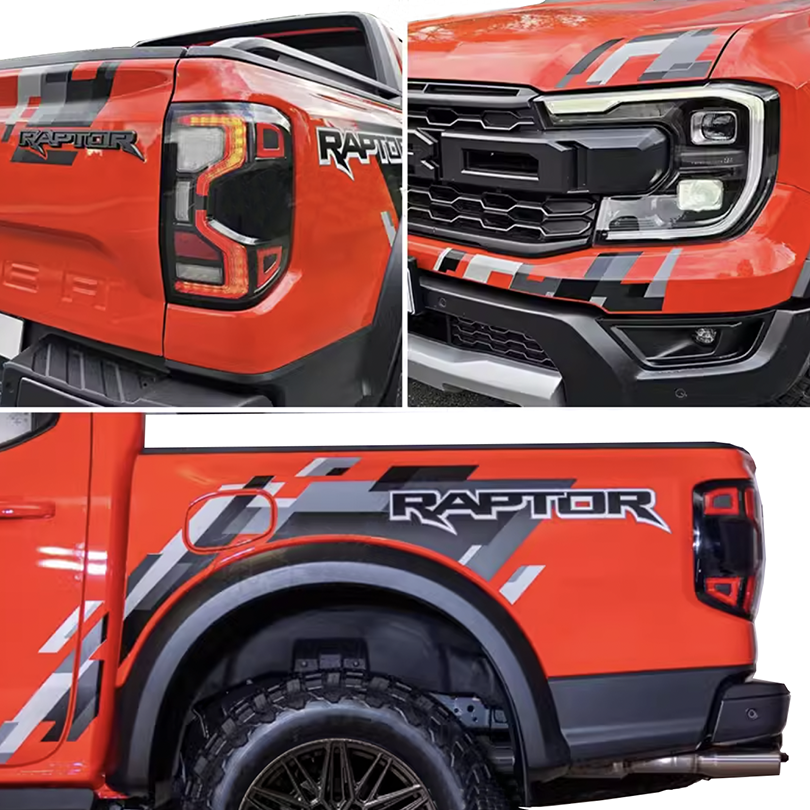 For Ford Ranger Decal 2022 2023 2024 Bedside Sticker Graphics Tailgate Front Bum