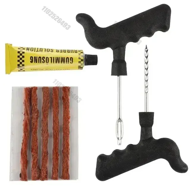 Thumbnail: Car Rubber Strips Tire Repair Tool Kit with Tubeless Tyre Puncture Studding Plug
