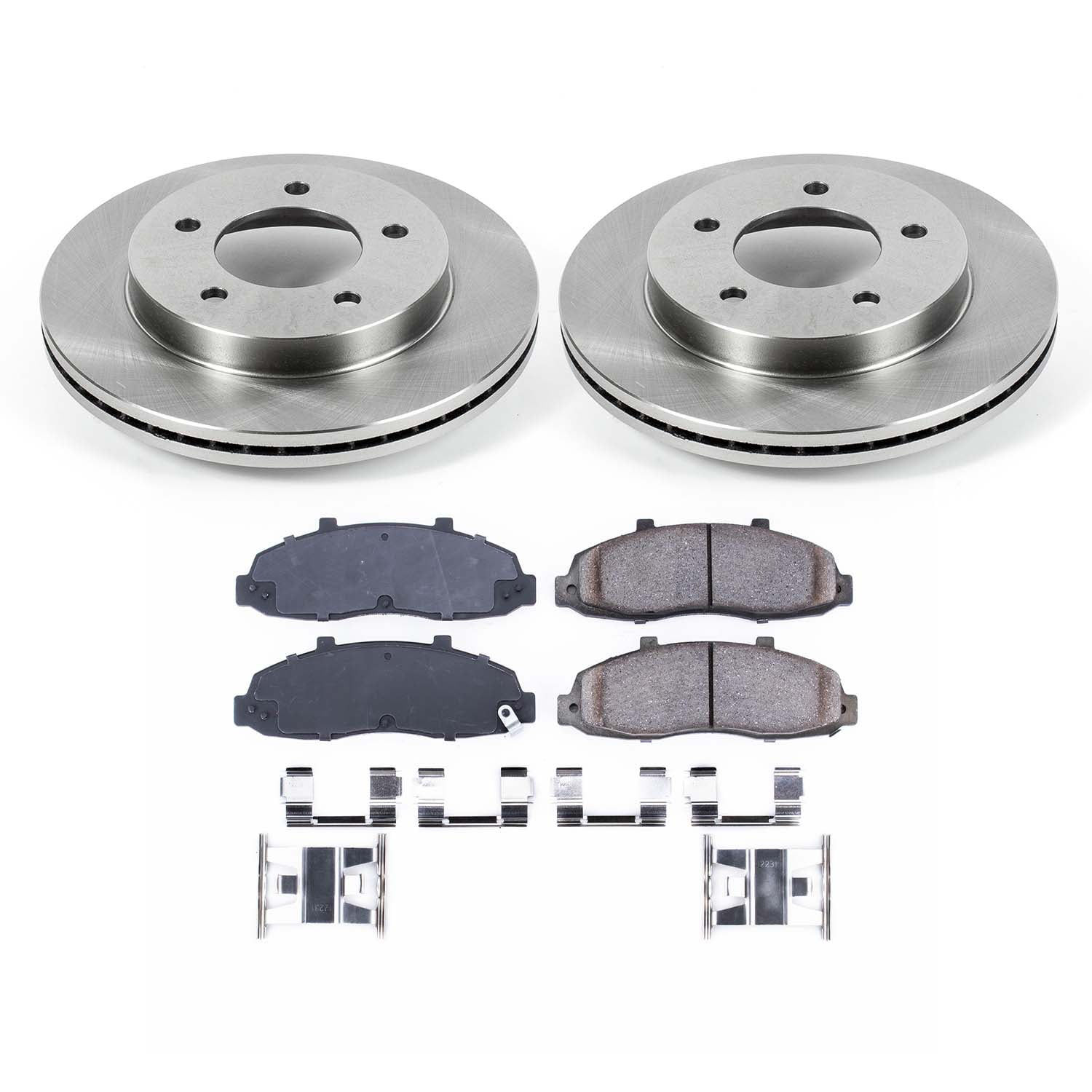 Ultimate Brakes Front Semi-Metallic Brake Pad and Rotor Kit with Hardware W..