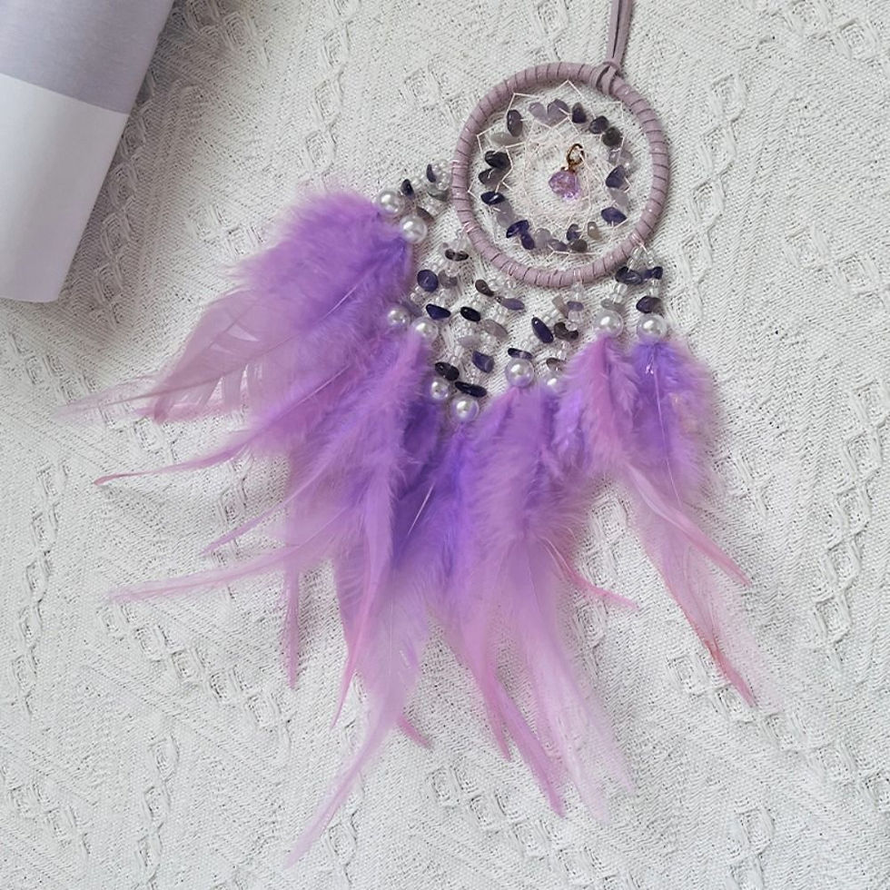 Thumbnail: Dream Catcher Car Pendant for Girls Feather Mirror Hanging Pendant Home Decor Lu