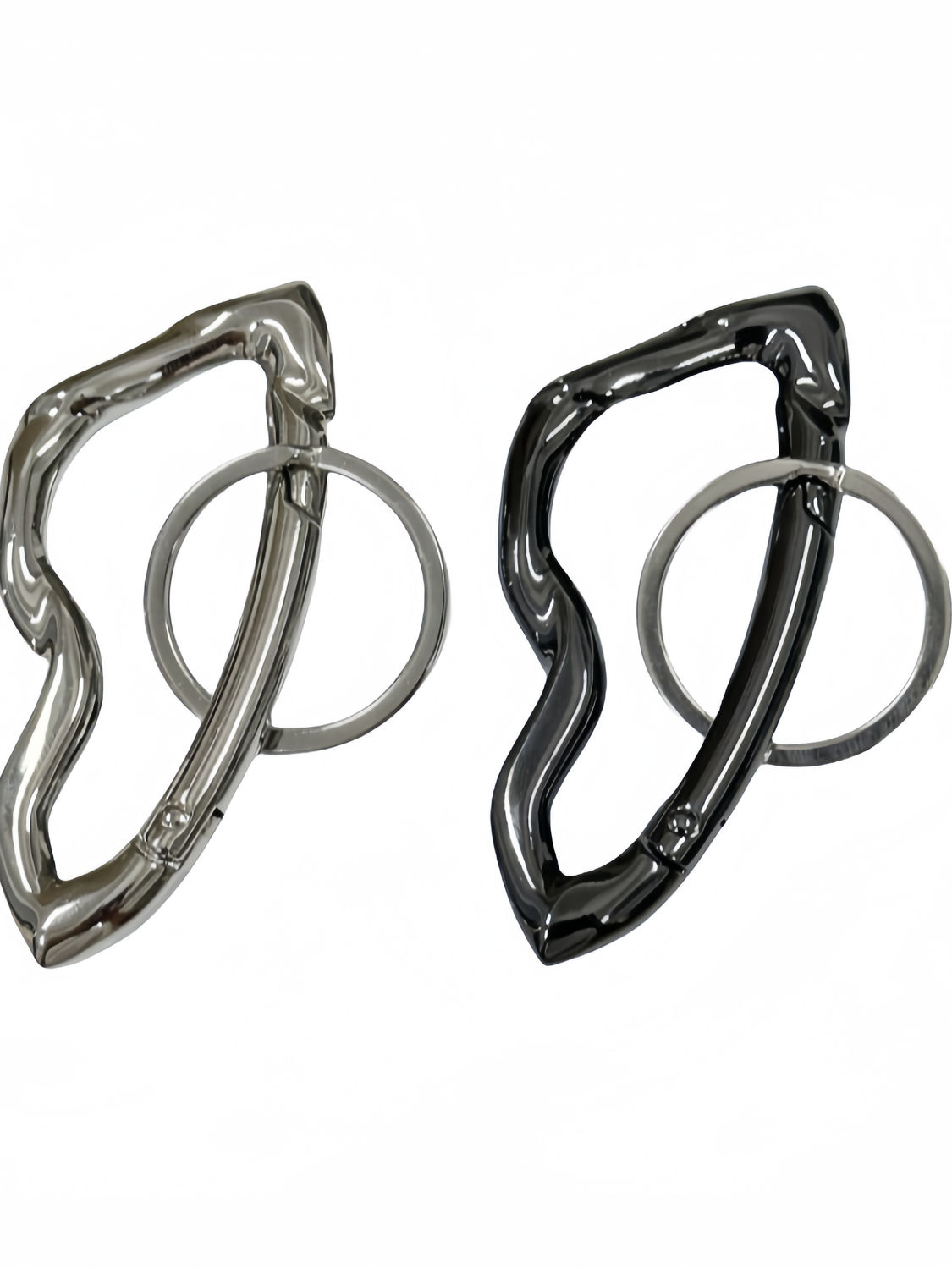 Irregular Shaped Keychain Pendant with Alloy Lock Buckle and Keyring Suitable fo