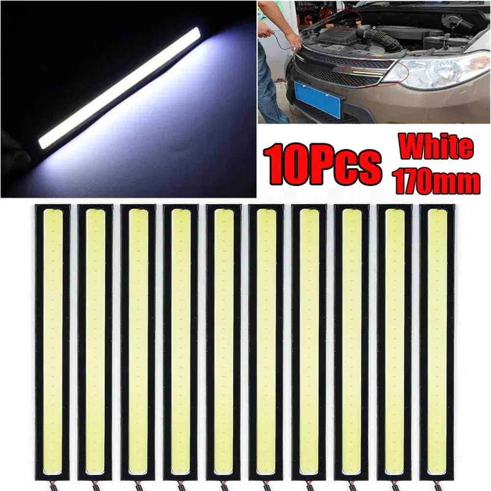 10Pcs 17CM Super Bright Car Daytime Running Lights Waterproof 12V LED COB Car Au