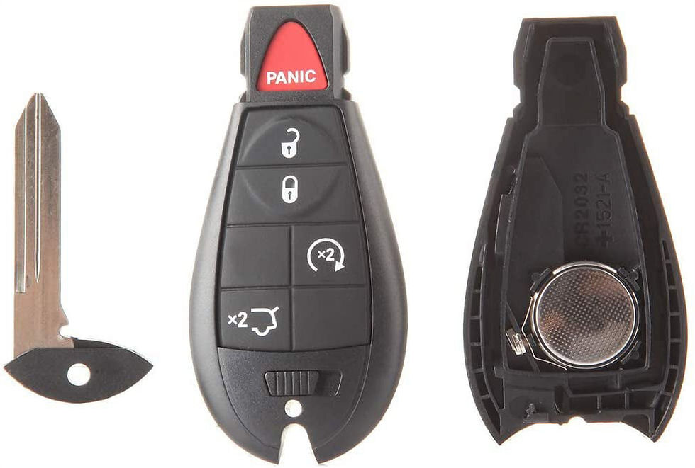 Thumbnail: ECCPP Replacement fit for Uncut 433MHz Keyless Entry Remote Car Key Fob Chr..