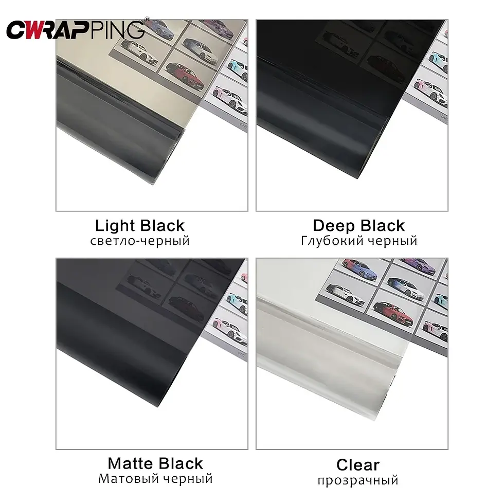 Thumbnail: 30*200cm Car Headlight Tint Fog Light Taillight Waterproof Sticker Auto Fog Ligh