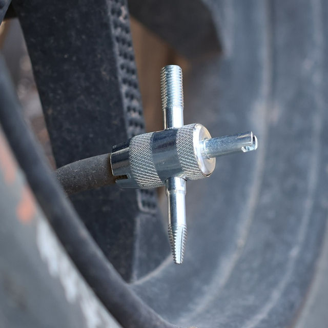 Thumbnail: Car Bicycle Slotted Handle Tire Valve Stem Core Remover Screwdriver Tire Repair
